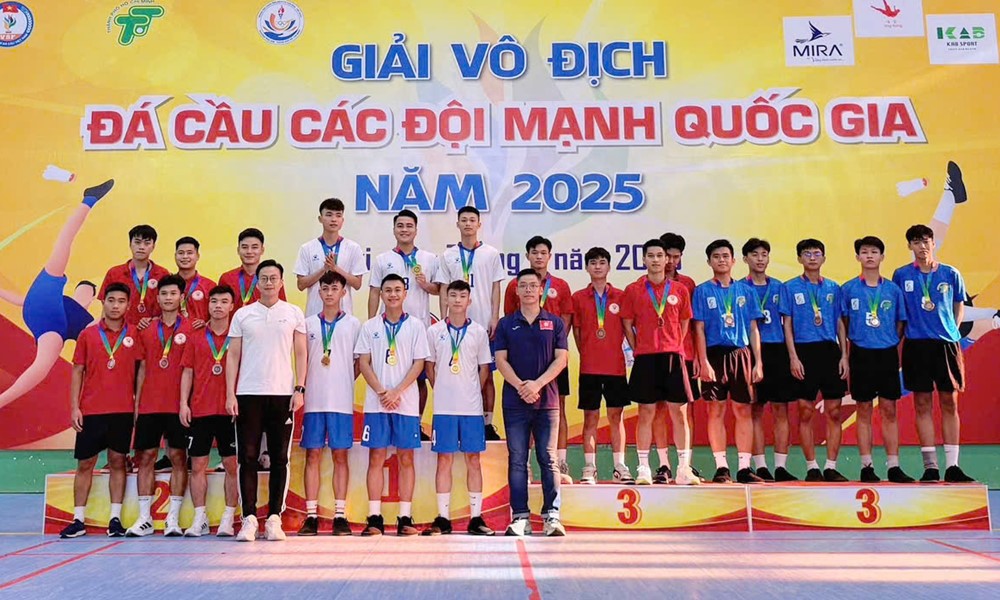  Bắc Ninh giành 4 huy chương tại Giải vô địch đá cầu các đội mạnh quốc gia năm 2025